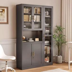 Estantería de acero abierta, puerta <span class=keywords><strong>blanca</strong></span> de doble acristalamiento, de suelo a techo, almacenamiento hueco, ignífugo, impermeable y a prueba de herrumbre para dormitorio - Product Image 5
