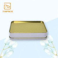 Boîte en métal rectangulaire décorative de qualité alimentaire élégante pour biscuits, chocolats et bonbons, idéale pour offrir en cadeau