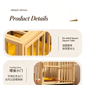 กรงสุนัขขนาดกลาง-ใหญ่ Omnibox กรงสุนัขแบบหนาสำหรับใช้ในบ้าน พร้อมห้องน้ำ กรงเหล็ก ที่นอนสุนัข ขายส่ง - Product Image 5