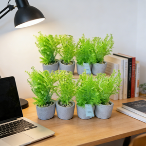 Planta Artificial de 8.5X3.5 en Maceta de Cerámica, Plástico Verde Natural, Decoración para el Hogar, Exterior, Acción de Gracias, Bodas, Disponible en Almacén de EE. UU. - Product Image 6