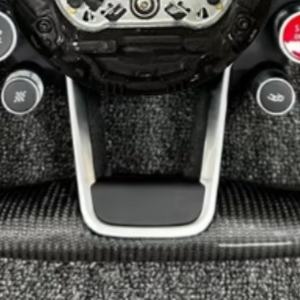 Avec bouton de démarrage S-Line Demi volant en carbone Alcantara pour Audi Q8 SQ8 A3 A4 B9 A5 B8 A6 <span class=keywords><strong>C7</strong></span> A7 S3 S4 RS3 RS5 RS7 <span class=keywords><strong>RS6</strong></span> C8 - Product Image 5