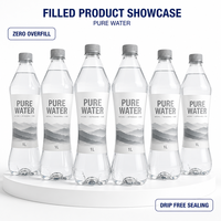 Machine de rinçage, remplissage et bouchage de bouteilles en PET et en verre pour eau potable pure minérale, entièrement automatique et à grande vitesse