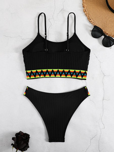Maillot de bain sexy ajouré pour femme, coupe haute, couleur unie, tendance, tenue de plage - Product Image 6