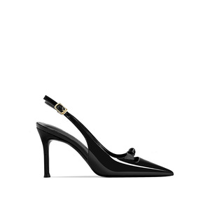 DEleventh 2025 Nuovi Sandali da Donna con Tacco Sottile, Elegante Fiocco, Punta Aperta e Retro Scoperto, Scarpe Singole per Donne - Product Image 2