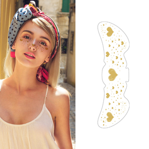 Metallic <b>Glitter</b> Freckle Temporary Tattoo Sticker Gold Silver Rose Gold Waterproof Face Patch for Party Festival Use - Product Image 5