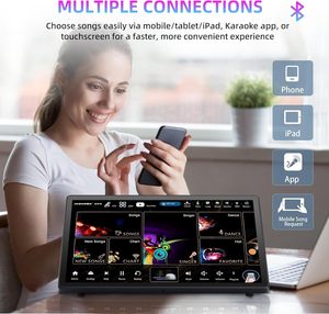 Máquina KD9MAX 5 en 1 de 1 TB con Altavoces Duales, Pantalla Táctil de 15.6 Pulgadas, Sistema de Micrófonos Inalámbricos, OEM ODM KD9MAX 5 en 1 Completo para Karaoke - Product Image 2