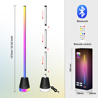 Lámpara de Pie LED RGBIC Regulable con Función de Sincronización Musical para Fiestas/Luces de Interior