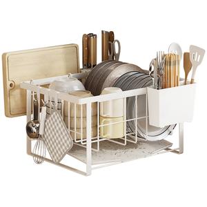 Kitchen Towel <b>Plate</b> Storage Rack Stainless Steel Modern Non-Folding Double-Tier Waterproof Standing Countertop Drainage Drying - Product Image 5