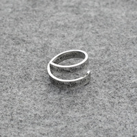 Sinnvolles Geschenk Schmuck verstellbare Edelstahl-Gravur-Inspirationsringe für Damen und Herren