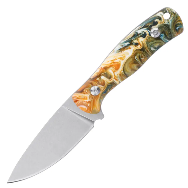 ODM Stable Wood Handle Full Tang Fixed Green Hunting Survival Tactical Knife