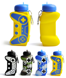 Bouteille d'eau en silicone pliable sans BPA, nouveau design en forme de jeu, bouteilles d'eau en silicone pliables - Product Image 2