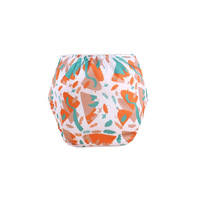 Kleine, dünne, bedruckte Trainingshose mit Druckknöpfen, Baby-Windelhose, waschbar, 0–1 Jahre alt
