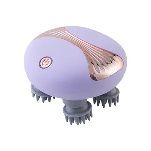 Portable Waterproof Silicone Head Body Hand Held Scalp Knead Vibrating Massager Head Massager