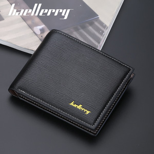 กระเป๋าสตางค์แบบสั้นสำหรับผู้ชายแบรนด์ Baellerry สีดำกาแฟ ดีไซน์บาง ช่องใส่บัตรหลายช่อง เหมาะสำหรับใช้ในชีวิตประจำวัน - Product Image 3