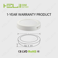 Vente en gros de décorations lumineuses LED 6500K, panneau lumineux rond 8W 680LM, CRI 80+, IP20, haute luminosité