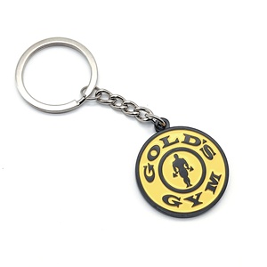 Chất Lượng Cao Lưu Niệm Biểu Tượng Tùy Chỉnh Men Cứng Vòng Pendant Charm Kim Loại Keyring Chủ Phòng Tập Thể Dục Thể Hình Keychain - Product Image 1