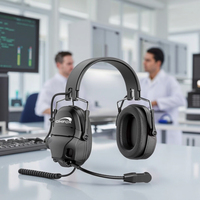 Casque audio supra-auriculaire haut de gamme Qualcomm ANC ENC BT 5.5 IPX-6 étanche pour pilote d'avion, casque de protection pour casque DB135