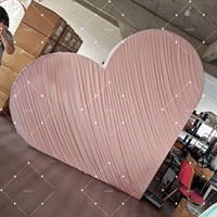 Arco en Forma de Corazón de Tela de Seda MUWEI para Cabina de Fotos de Bodas, Fiestas de Cumpleaños, Propuesta de Matrimonio, Decoración del Hogar