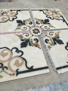 Mosaico de Mármol Moderno Pulido con Diseño Floral, Mosaico de Mármol <span class=keywords><strong>Tavera</strong></span> para Pisos de Vestíbulos Interiores, Tamaño Personalizable - Product Image 4
