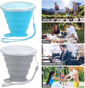 Gobelet pliable en silicone personnalisé avec logo, pour crème glacée, sport, dessert, collation, voyage, extérieur, en plastique - Product Image 2