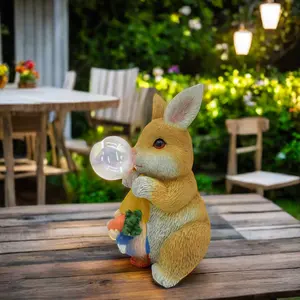 Top Grace Solaire Étanche Led Jardin Patio Décoratif Animal Lapin Veilleuses