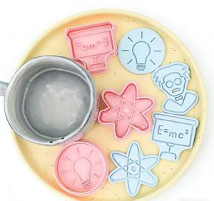Cortadores de galletas 3D de dibujos animados de doctor y fórmulas químicas, moldes de arcilla para lámparas DIY, sellos de relieve de simulación - Product Image 2