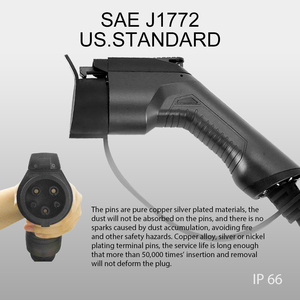 Estación de carga EVSE portátil de caja de pared para vehículo eléctrico SAE J1772 de 16A con nuevo cable tipo 1 y estándar de interfaz Tesla - Product Image 4