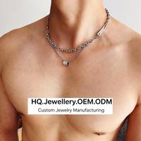 Collar Único de Doble Capa con Diamantes y Colgante Giratorio, Hipoalergénico, Superventas, Joyería Fina Casual para el Trabajo
