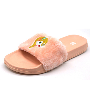 Commercio all'ingrosso Su Ordinazione Sveglio Cozy antiscivolo Coniglio della Pelliccia di Modo Pantofole Per Le Donne - Product Image 2