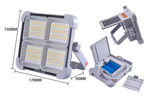 Portable Solar Powered <b>LED</b> <b>Lights</b> IP66 ABS Outdoor Camping Household Emergency Adjustable Flip <b>Battery</b> Floodlights Road - Product Image 2