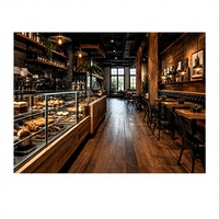 LED-Kaffeehaus-Vitrine Glasvitrine mit Abschließbaren Türen für Café Bäckerei Einzelhandelsgeschäft