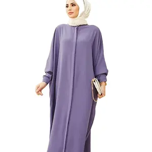 2024 שמלות האופנה המוסלמיות החדשות ביותר עם שרוול עטלף בסגנון ארוך דרום מזרח אסיה אבאיה