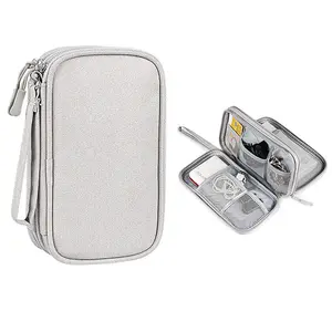 便携式防水硬盘盒: 保留您的充电线、充电器、电话、耳塞和电源银行电子收纳袋