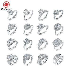 Anello con diamanti 4 <span class=keywords><strong>carati</strong></span> D VVS Moissanite di alta qualità <span class=keywords><strong>925</strong></span> argento placcato <span class=keywords><strong>oro</strong></span> classico da donna - Product Image 5