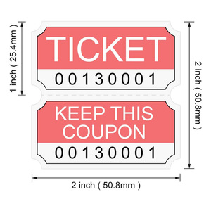 Các loại màu sắc đôi Xổ Số vé CuộN tùy chỉnh trò chơi Arcade đổi vé Xổ Số sự kiện in vé - Product Image 3