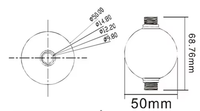 Guirlande lumineuse de Noël RGB pleine couleur 24V IP66, CRI 90 élevé, boule de pixels 3D à 360 degrés, module de pixels LED 50 mm, lumières ponctuelles pour hôtel