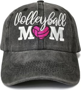 Regalos de la madre, gorra de béisbol deportiva bordada en negro lavado, sombrero de papá ajustable, logotipo bordado - Product Image 6