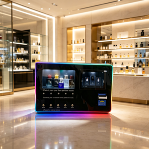 ตู้จำหน่ายน้ำหอมอัจฉริยะแบบตั้งโต๊ะ หน้าจอสัมผัส LCD พร้อมไฟ RGB สำหรับห้างสรรพสินค้า โรงแรม เครื่องจ่ายน้ำหอมแบบทดลองใช้ด้วยตนเอง รองรับ SDK รับเหรียญ - Product Image 5