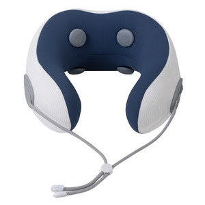 U-Shaped Neck Massager Rechargeable Heating Vibration Massage Pillow For Home And Travel Use Gray Blue - Product Image 3