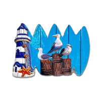 Aimant de réfrigérateur en résine impression de logo personnalisé oiseau nautique mouette France ville Souvenir Bretagne Nice Marseille
