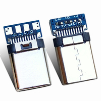 Conector tipo C 16Pin 24Pin Conectores tipo C de carga rápida para fabricación de cables USB