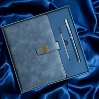 Ensemble de carnet et stylo en cuir PU de qualité supérieure, ensemble de carnet pour réunions d'affaires, ensemble cadeau, commande en gros pour les équipes d'entreprise, fournitures quotidiennes