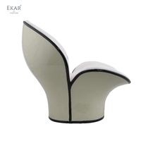 EKAR Chaise moderne style pétale de fleurs Chaise d'appoint élégante pour la maison, le bureau, le salon, les chambres et les coins de lecture pour les hôtels