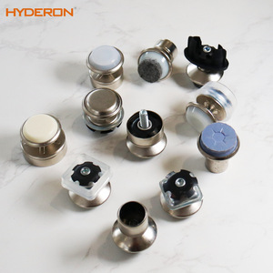 Pieds pivotants en métal Hyderon, filetage M6, argent poli, accessoires de meubles, inclinaison réglable avec embouts de tube à ressort - Product Image 3