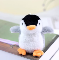 Kawaii pingouin en peluche porte-clés Mini doux peluche poupées sac suspendu accessoires mignon porte-clés jouet