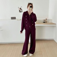 Ensemble deux pièces en tricot élégant et haut de gamme pour femme, nouvelle collection automne-hiver, tenue décontractée chic et unique, style transfrontalier
