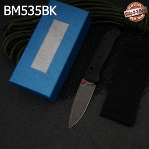 Cuchillo Plegable BM535BK con Hoja de Acero Inoxidable, Punta de Gota, Mango Negro, Perilla de Pulgar, Cuchillo de Bolsillo EDC, Personalizable OEM - Product Image 1