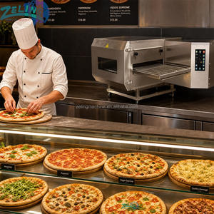 <span class=keywords><strong>Horno</strong></span> de Pizza Comercial con Cinta Transportadora, de 12-18 Pulgadas, Calentamiento <span class=keywords><strong>El</strong></span>éctrico o a Gas, 0.1-10kw, con Control Digital para Pizzería - Product Image 4