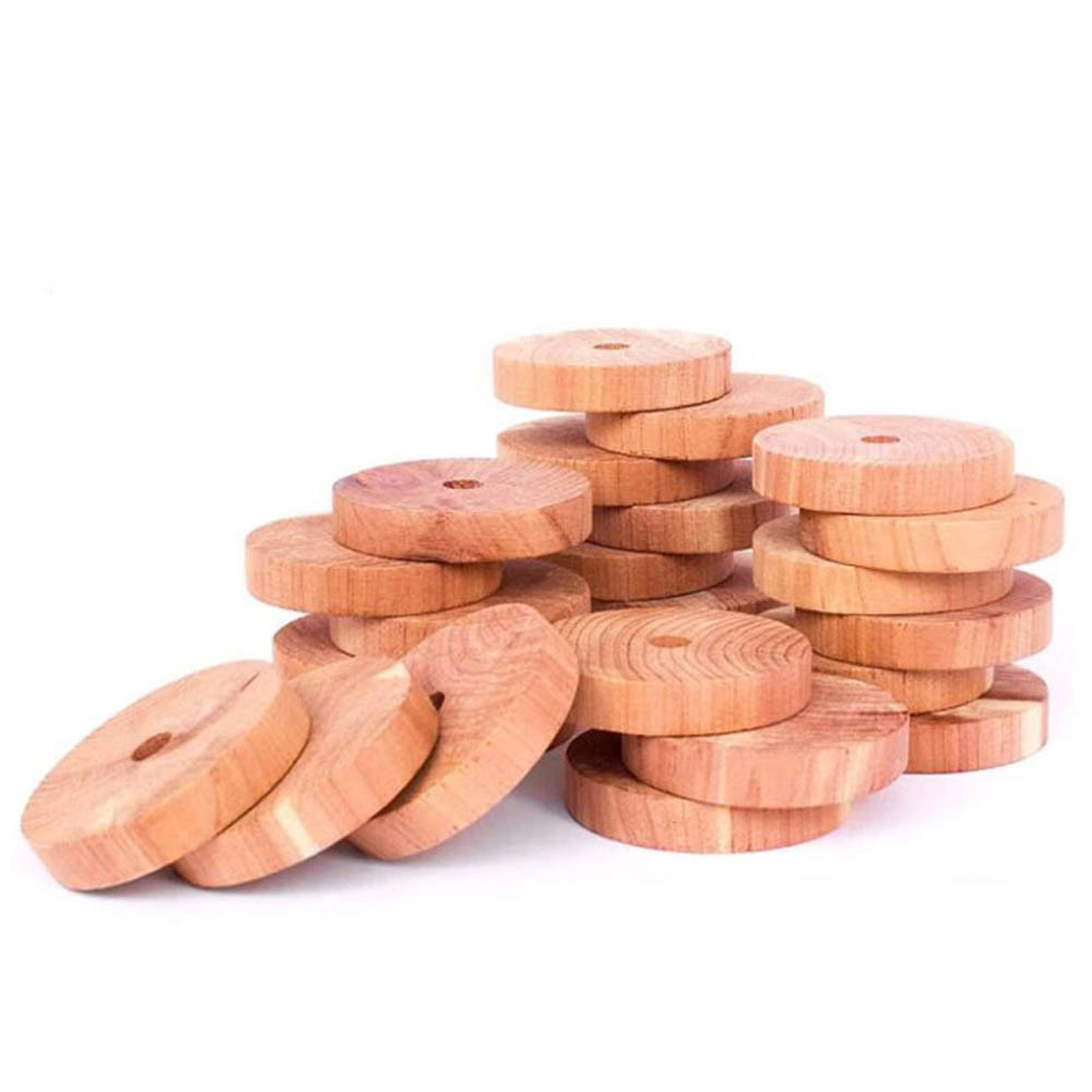Factory Newest Wholesale Cedar Wood Ring Wooden Red Cedar Blocks Rings For Clothes Storage