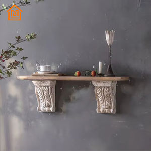 Oxyde de magnésium décoratif pour la maison Sculpture sculptée étagère suspendue murale en bois étagère murale flottante pour le salon - Product Image 4